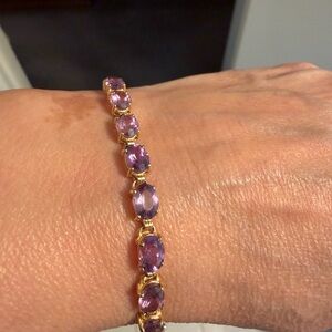 Gold Plated amethyst Bracelet